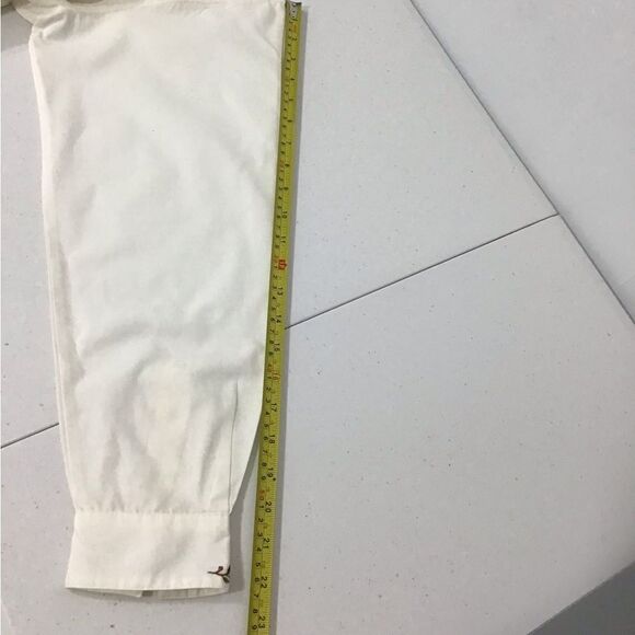 Pendleton Vintage White Oversized Satin Long Sleeve Button Down Blouse Size 8 - Picture 7 of 9